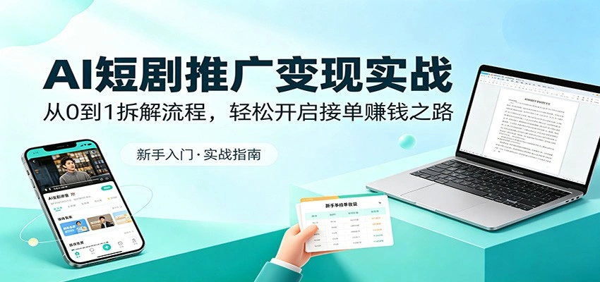 AI短剧推广变现实战：从0到1拆解流程，轻松开启接单赚钱之路-科技美南博客