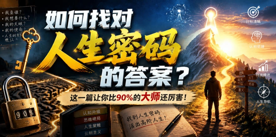 付费文章：如何找对人生密码的答案？这一篇让你比90%的大师还厉害！-科技美南博客
