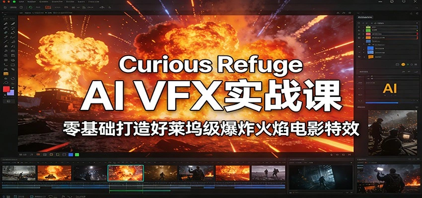 Curious Refuge AI VFX实战课，零基础打造好莱坞级爆炸火焰电影特效-科技美南博客
