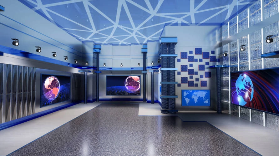 虚拟演播厅绿幕背景素材-科技美南博客