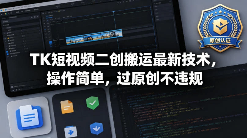 TK短视频二创搬运最新技术，操作简单，过原创不违规-科技美南博客