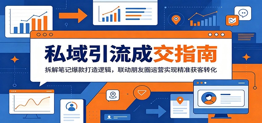 私域引流成交指南：拆解笔记爆款打造逻辑，联动朋友圈运营实现精准获客转化-科技美南博客