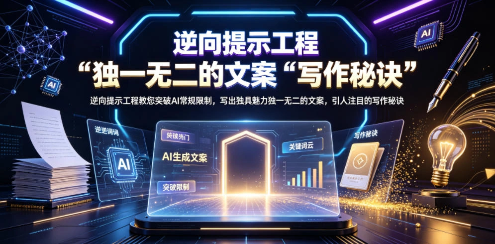 逆向提示工程教您突破AI常规限制，写出独具魅力独一无二的文案，引人注目的写作秘诀【原创双语字幕】-科技美南博客