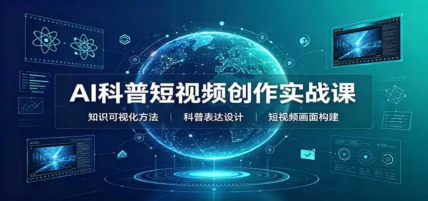 AI科普短视频创作实战课：配套要点文档，文案与视频提示词模板教学-科技美南博客