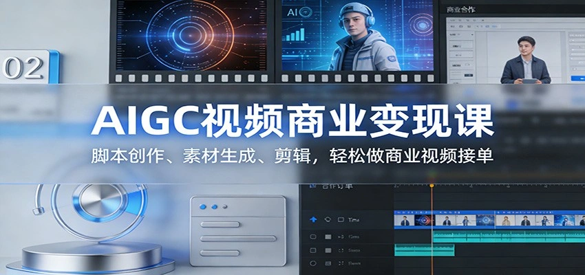 AIGC视频商业变现课：脚本创作、素材生成、剪辑，轻松做商业视频接单-科技美南博客