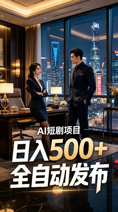 快手AI短剧自动发布，矩阵批量运营变现，轻资产副业项目，日入500+【揭秘】-科技美南博客