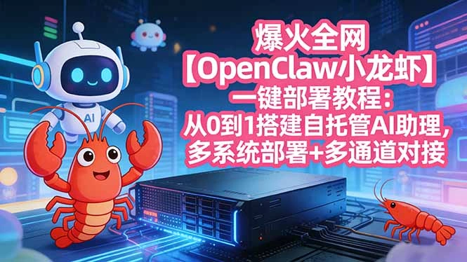 爆火全网【OpenClaw 小龙虾】一键部署教程:从0到1搭建自托管AI助理,多系统部署+多通道对接-科技美南博客