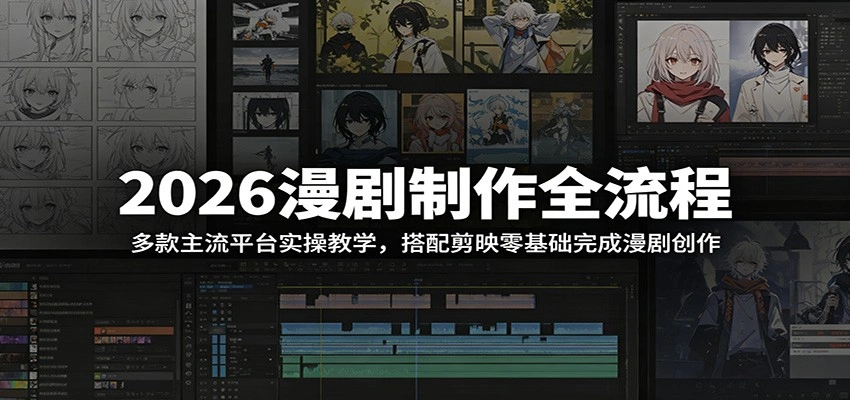 2026漫剧制作全流程：多款主流平台实操教学，搭配剪映零基础完成漫剧创作-科技美南博客