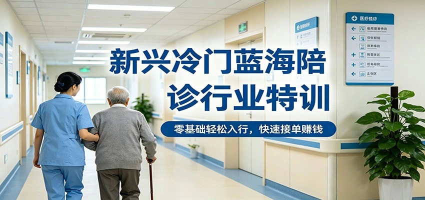 新兴冷门蓝海陪诊行业特训，零基础轻松入行，快速接单赚钱-科技美南博客