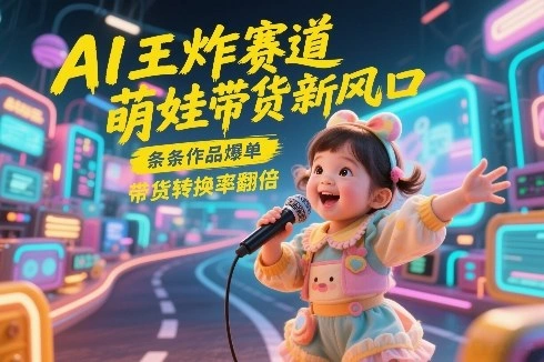 AI王炸赛道，萌娃带货新风口，条条作品爆单，带货转换率翻倍，核心逻辑拆解-科技美南博客