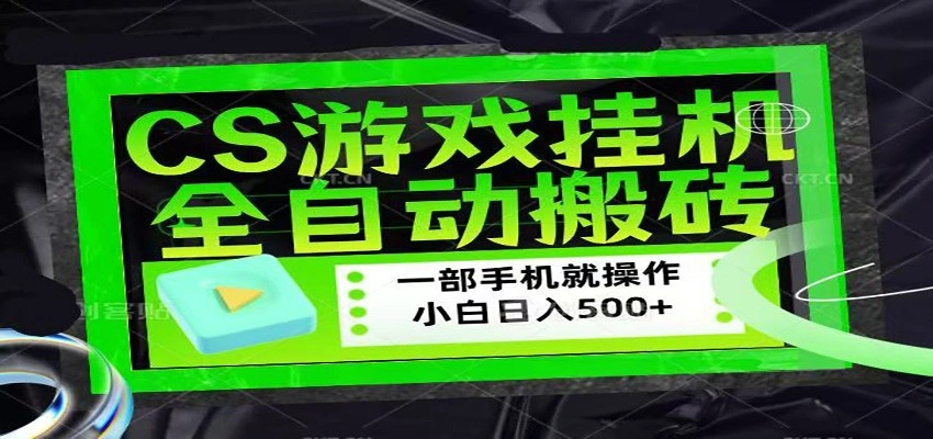 CSGO游戏挂机捡漏搬砖，超稳定的项目，带领1000+小白实现日入500+-科技美南博客