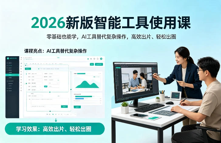 2026新版智能工具使用课，零基础也能学，用AI工具替代复杂操作，高效出片、轻松出圈-科技美南博客