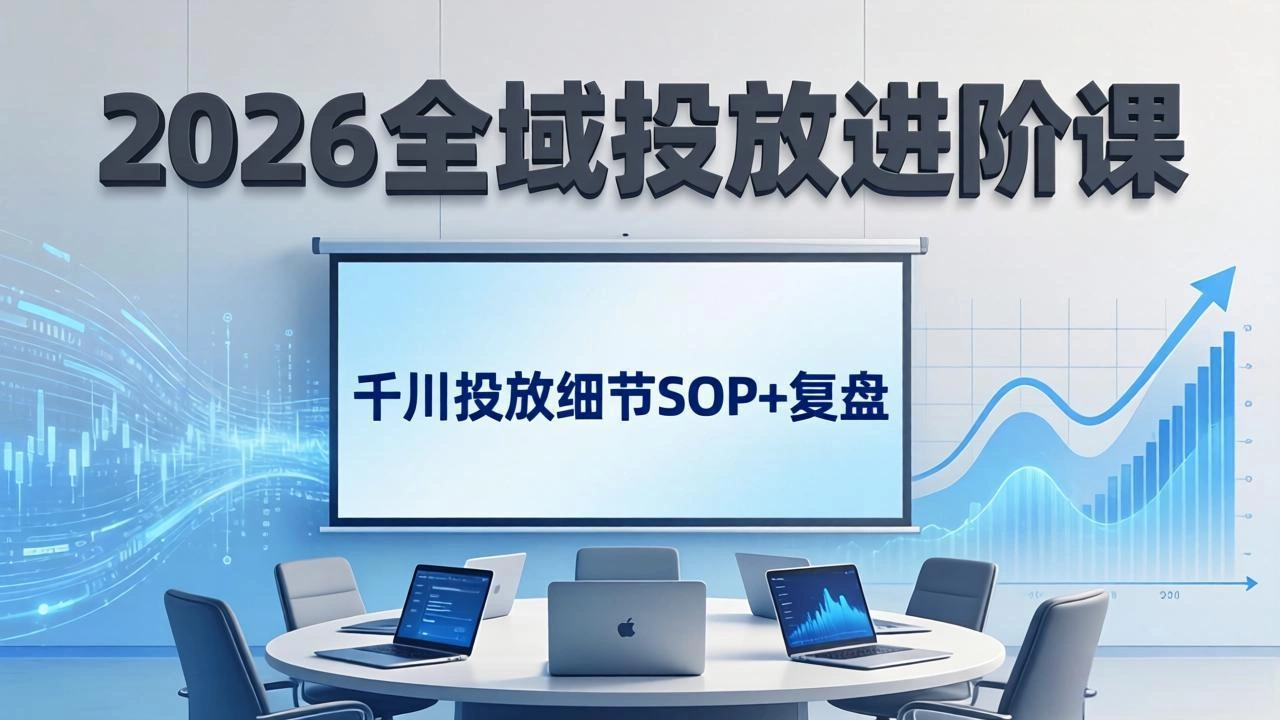 2026全域投放进阶课：杭州线下3天实战，千川投放细节SOP+复盘，撬动自然流量-科技美南博客