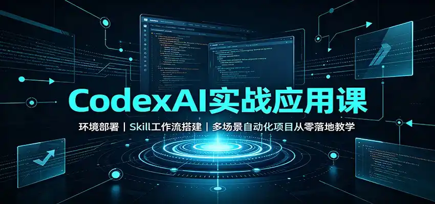CodexAI实战应用课：环境部署Skill工作流搭建，多场景自动化项目从零落地教学-科技美南博客