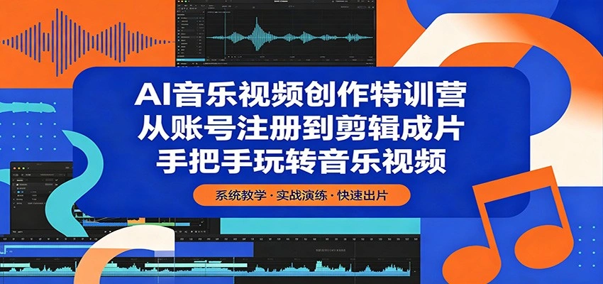 AI音乐视频创作特训营：从账号注册到剪辑成片，手把手玩转音乐视频-科技美南博客