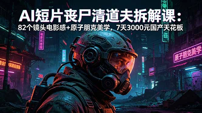 AI短片《丧尸清道夫》拆解课：82个镜头电影感+原子朋克美学，7天3000元国产天花板-科技美南博客