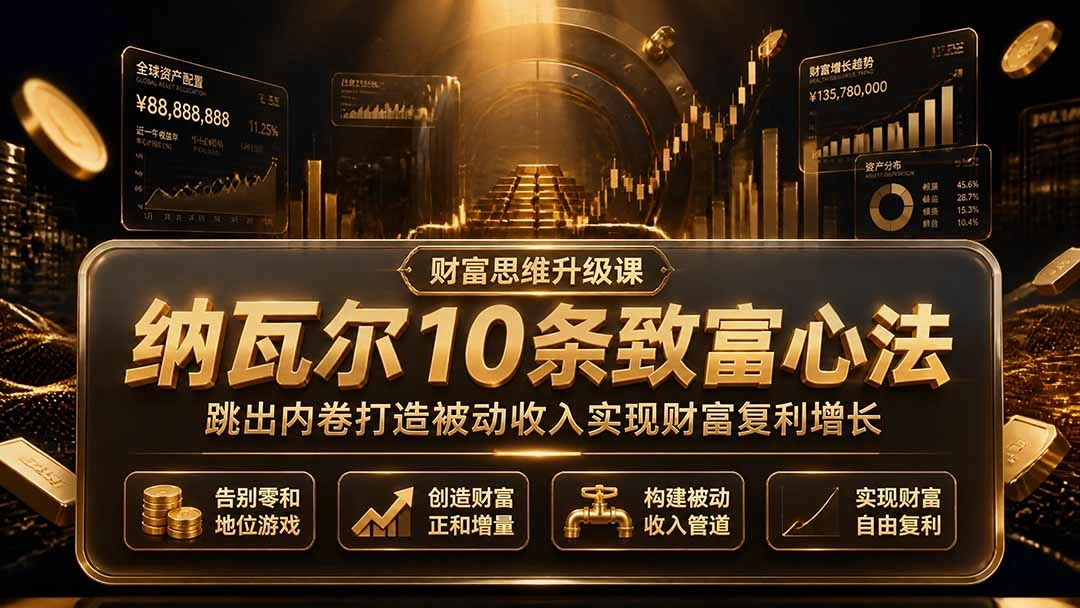 付费文章:纳瓦尔10条致富心法,跳出内卷打造被动收入实现财富复利增长-科技美南博客