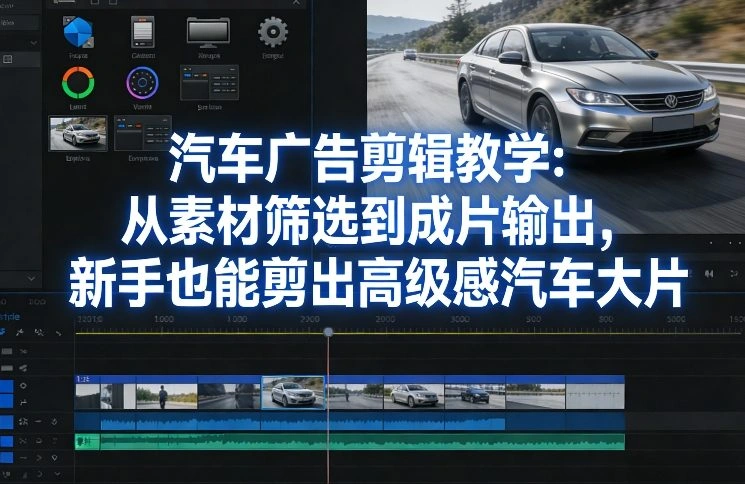 汽车广告剪辑教学:从素材筛选到成片输出,新手也能剪出高级感汽车大片-科技美南博客